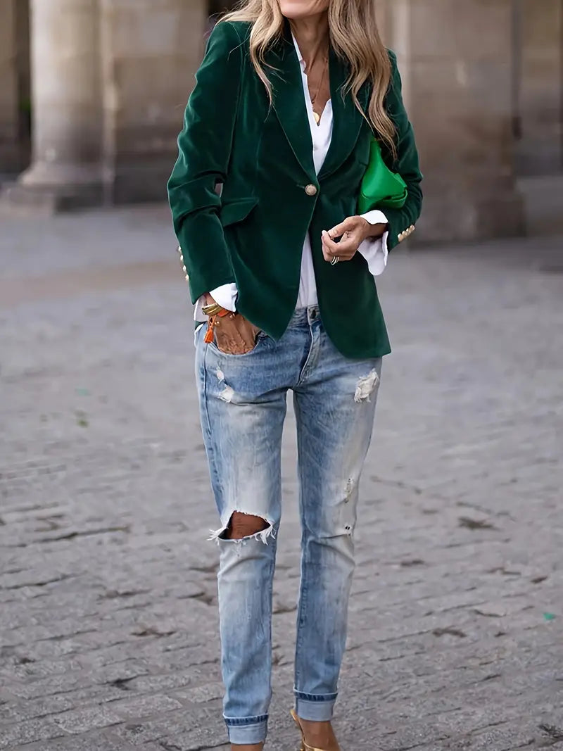 Savannah – Blazer Elegant din Catifea