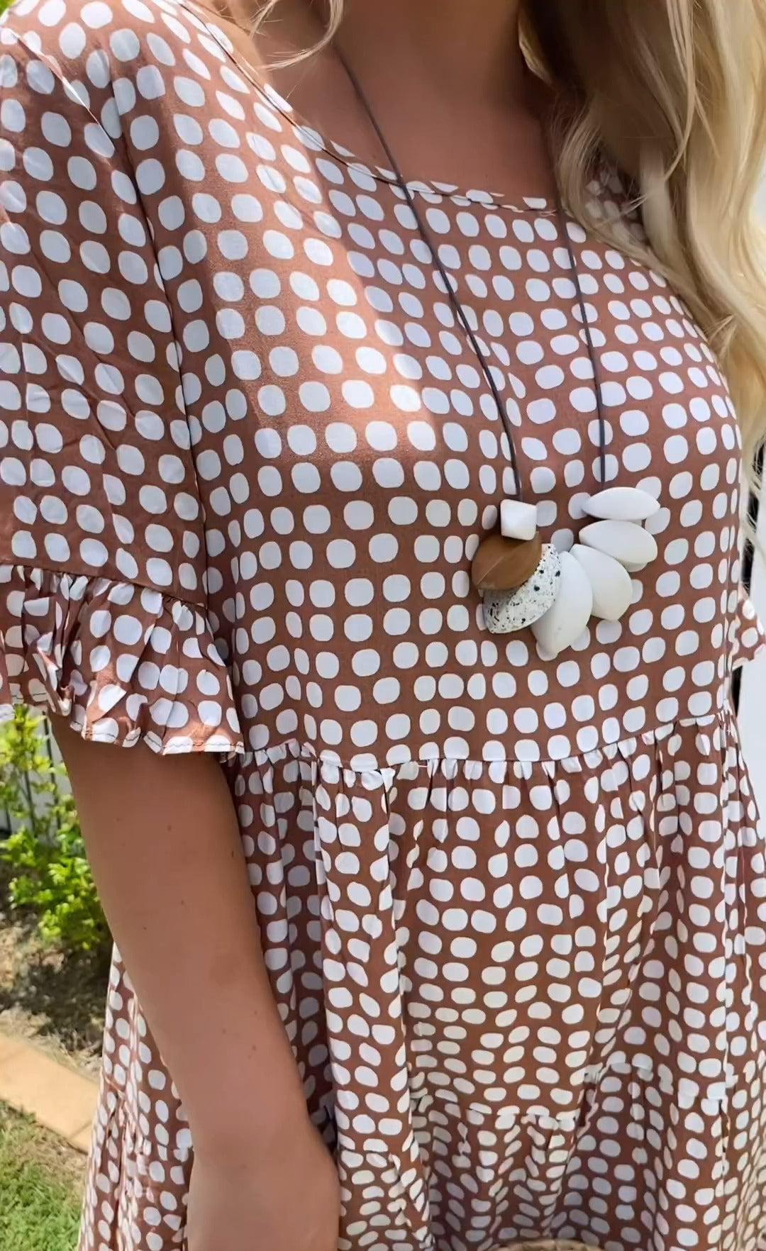 Stella - Rochie Midi de Vară cu Puncte