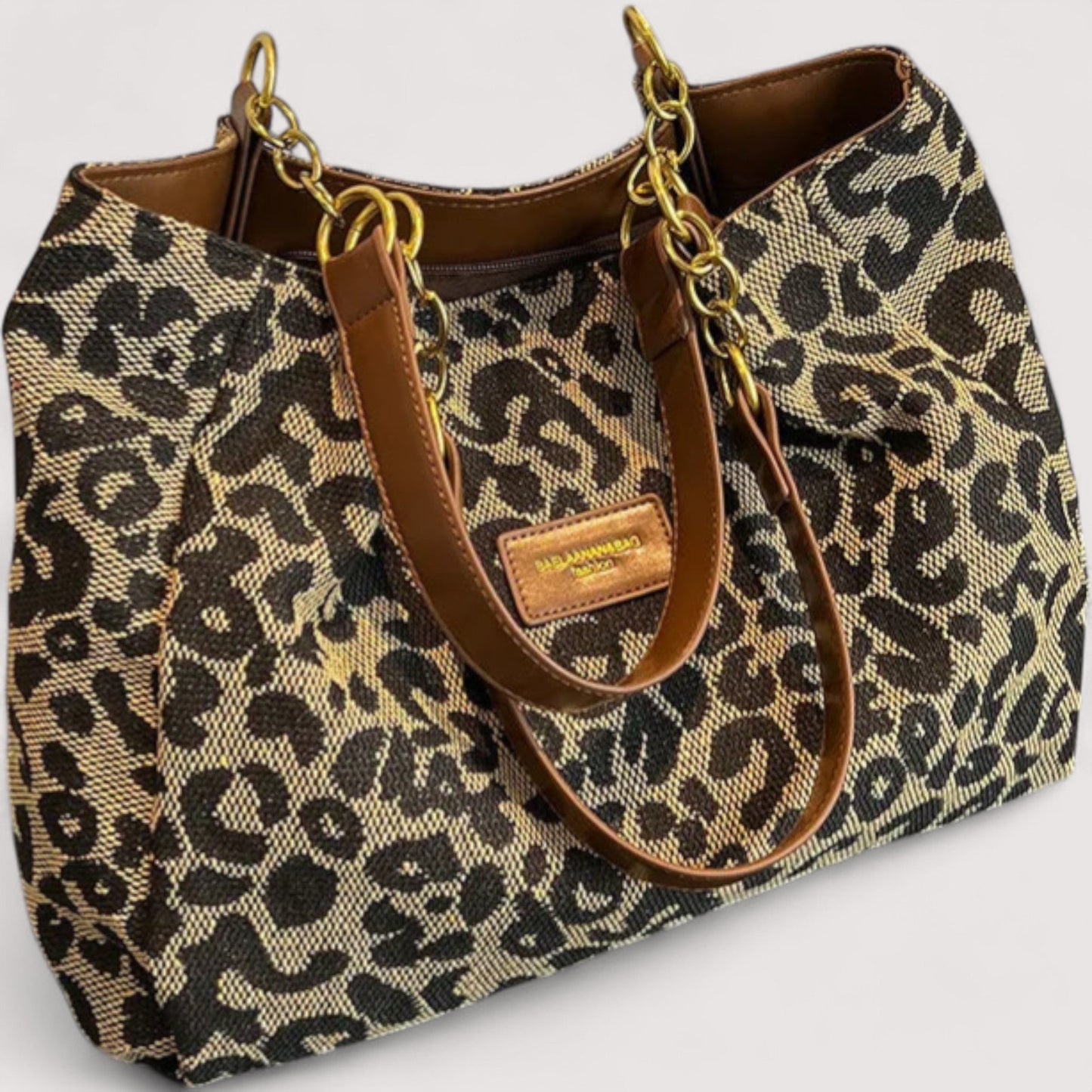 EDISONA | Geantă de cumpărături cu model de leopard