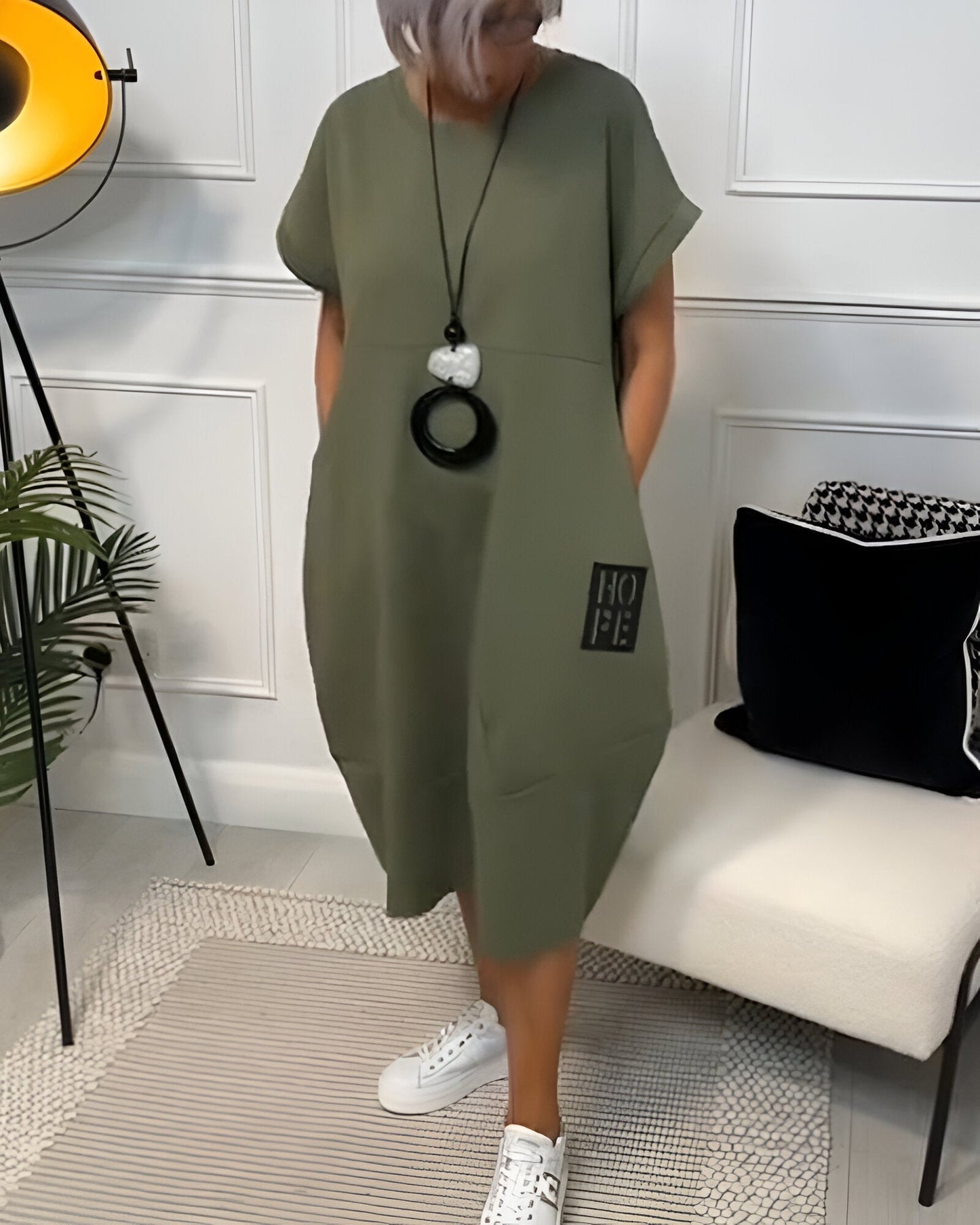 Bessie – Rochie Midi Confortabilă