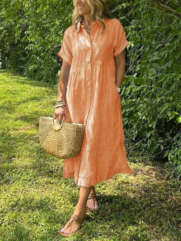 CLAIRE – ROCHIE CAMASĂ CU DUNGI FĂRĂ EFORT