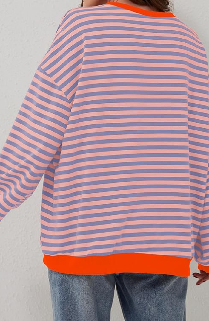LINDA - PULOVER STRIAT OVERSIZED