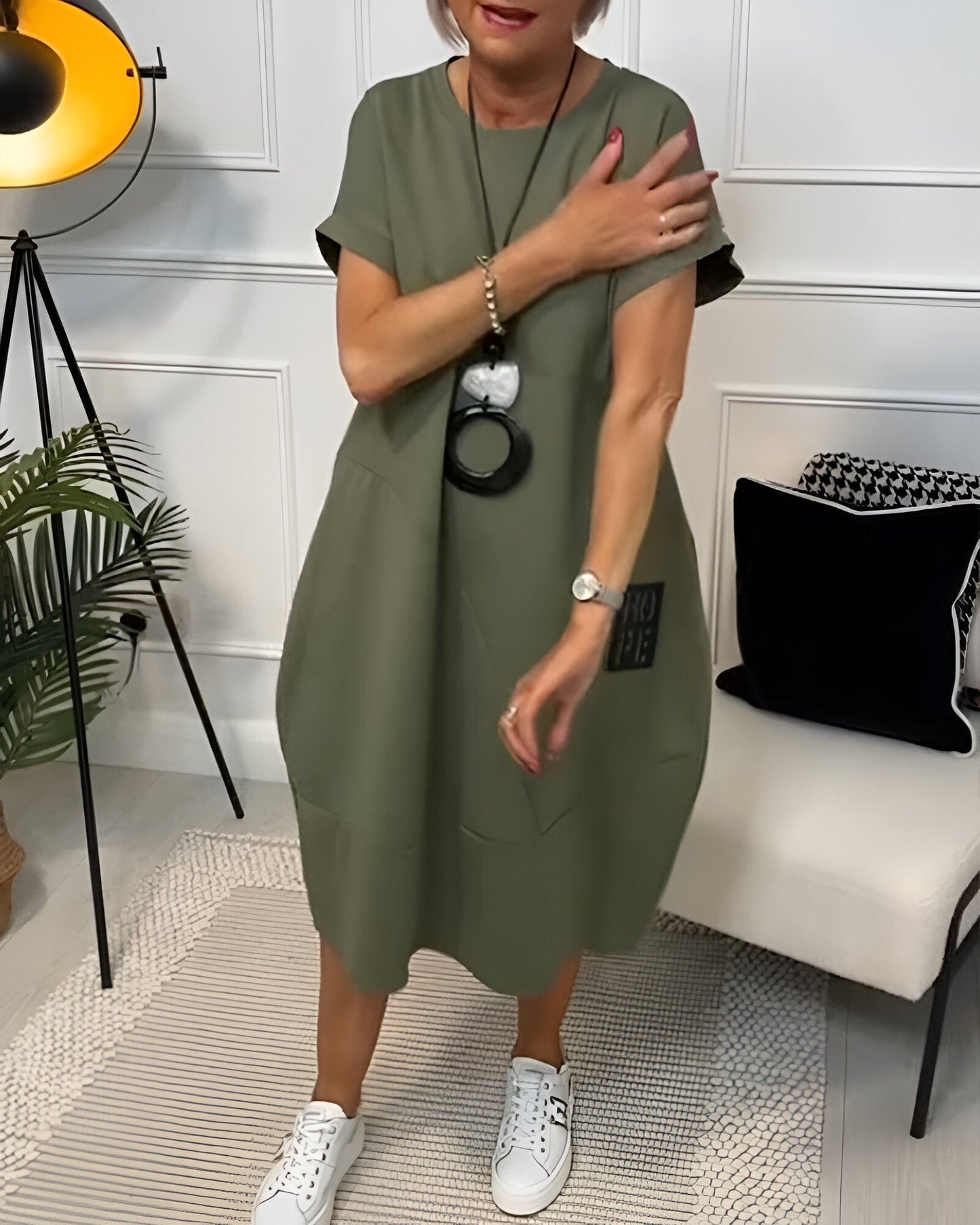 Bessie – Rochie Midi Confortabilă