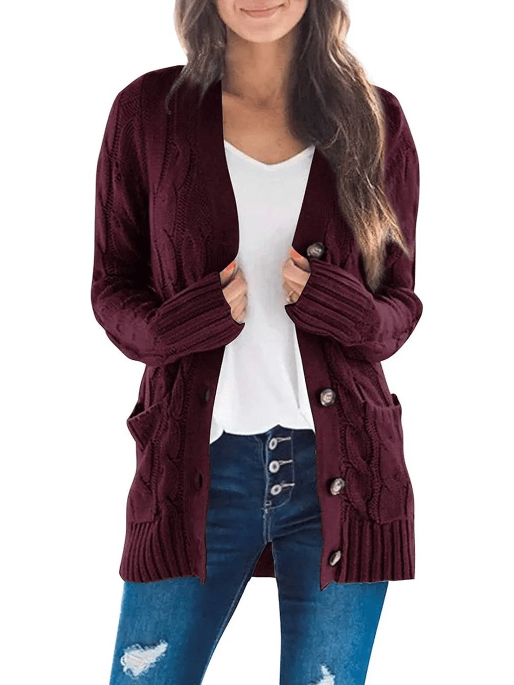 MARZENA | Cardigan confortabil cu tricot