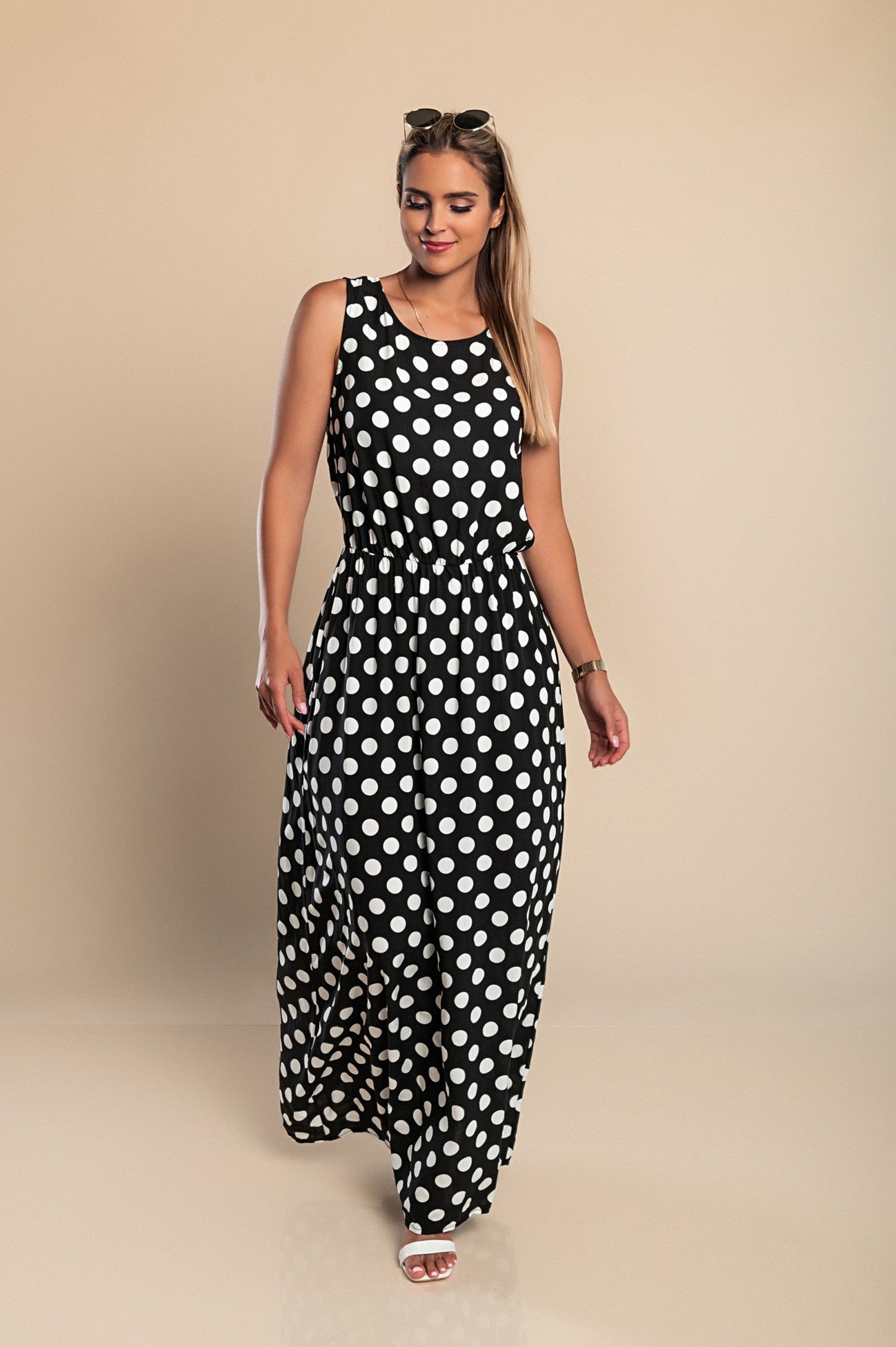Amber | Rochie lungă cu buline