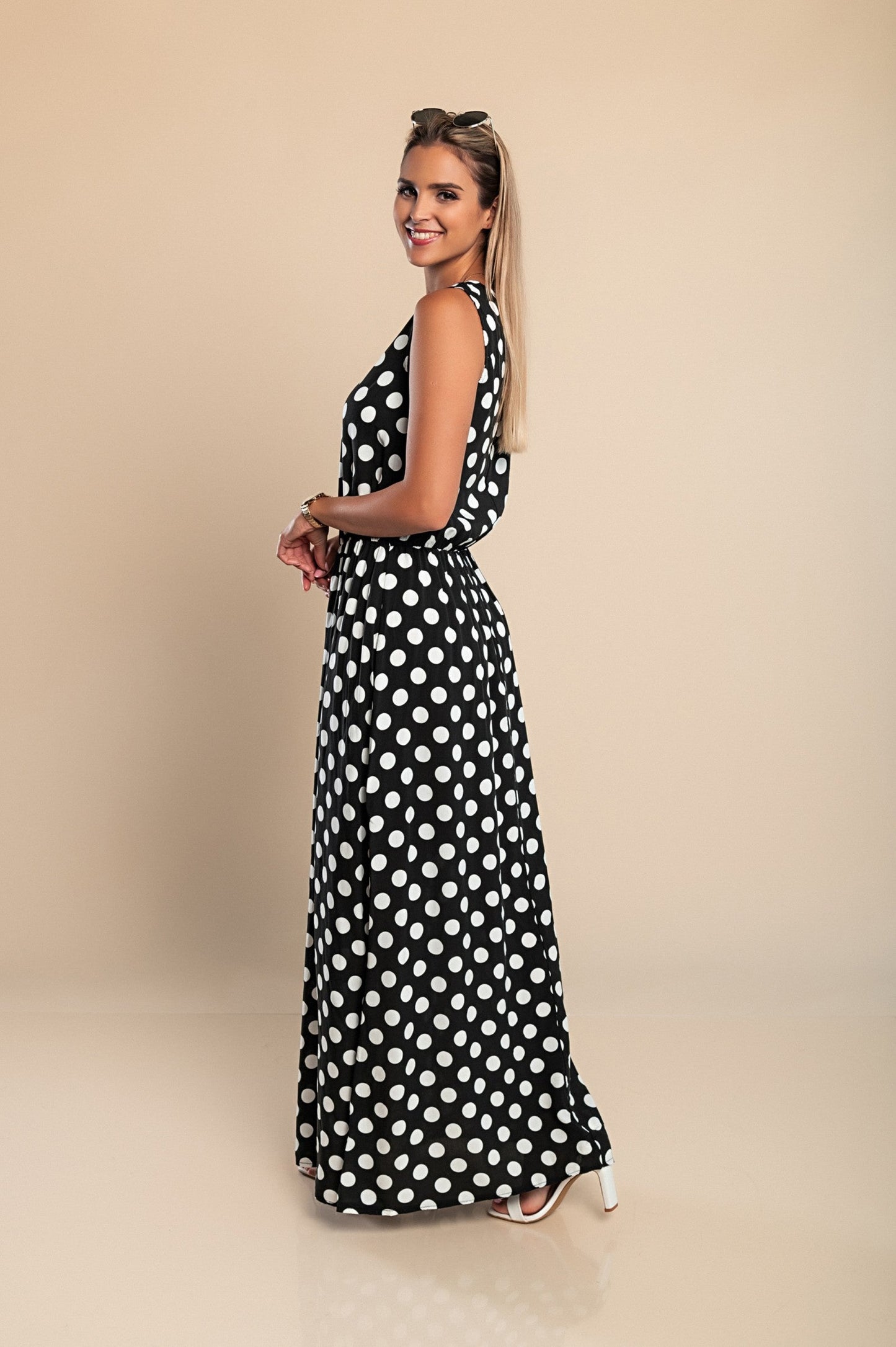 Amber | Rochie lungă cu buline