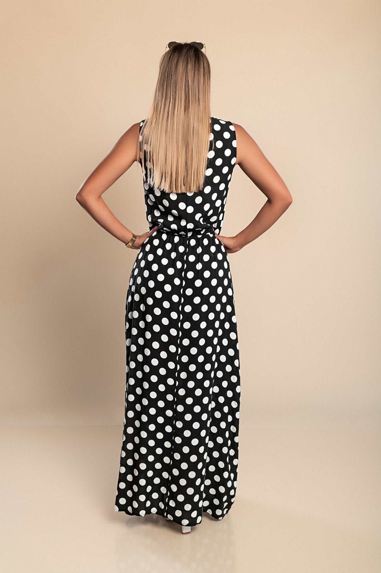 Amber | Rochie lungă cu buline