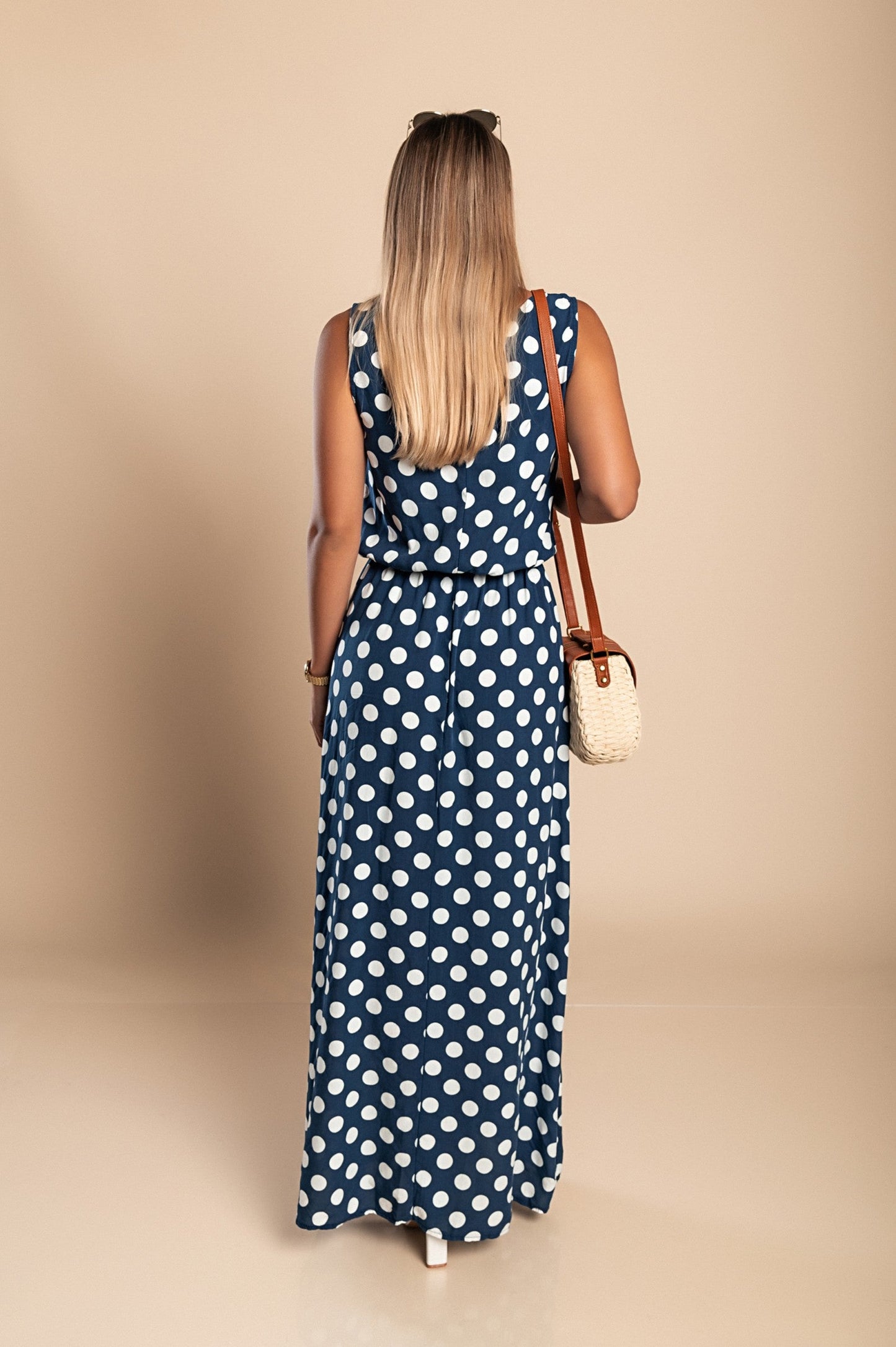 Amber | Rochie lungă cu buline