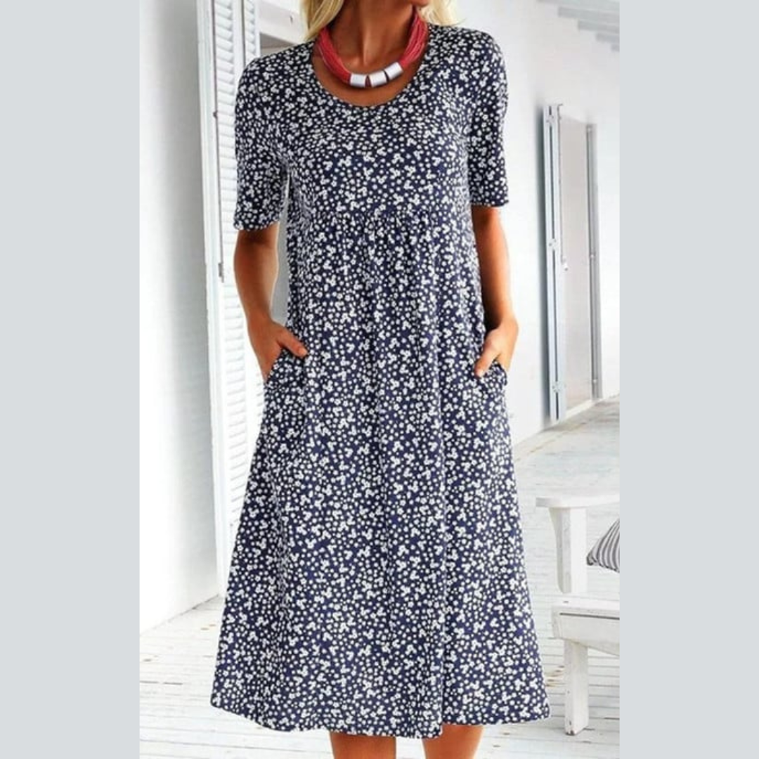 WINNY - ROCHIE MIDI CHIC CU STIL FLORAL