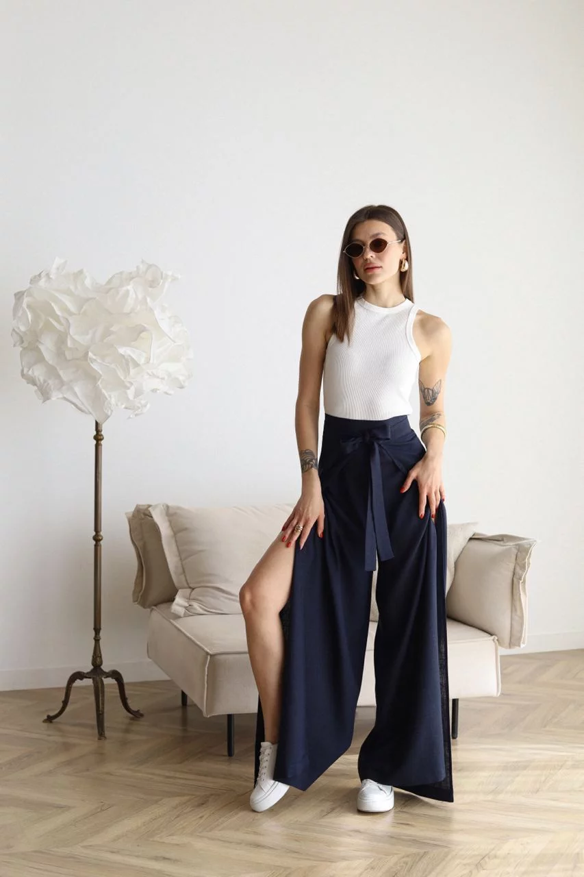 ARIANE – PANTALONI DIN IN CU PICIOR LAT PENTRU FEMEI