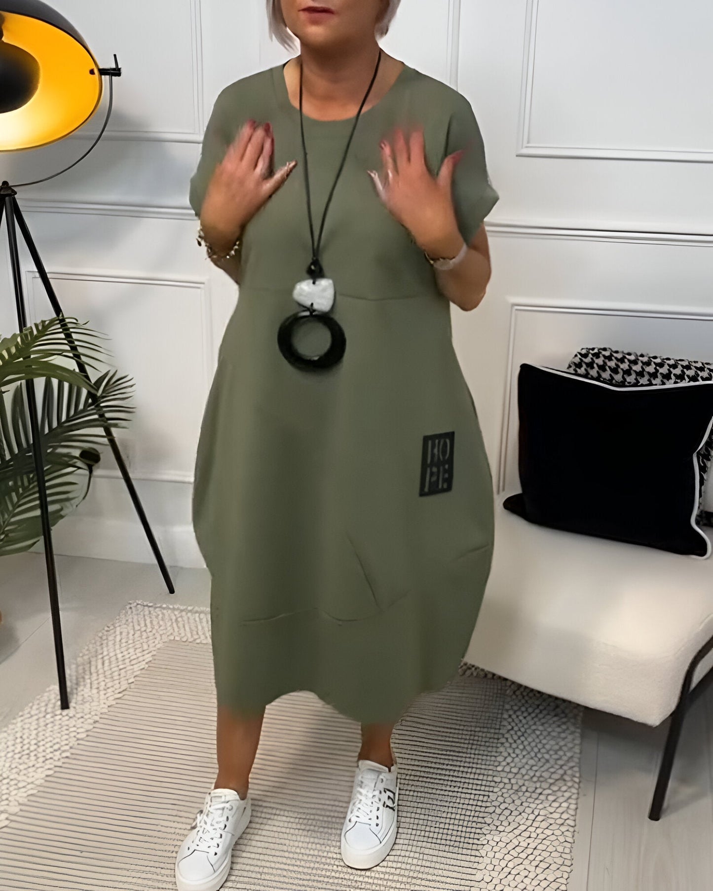 Bessie – Rochie Midi Confortabilă