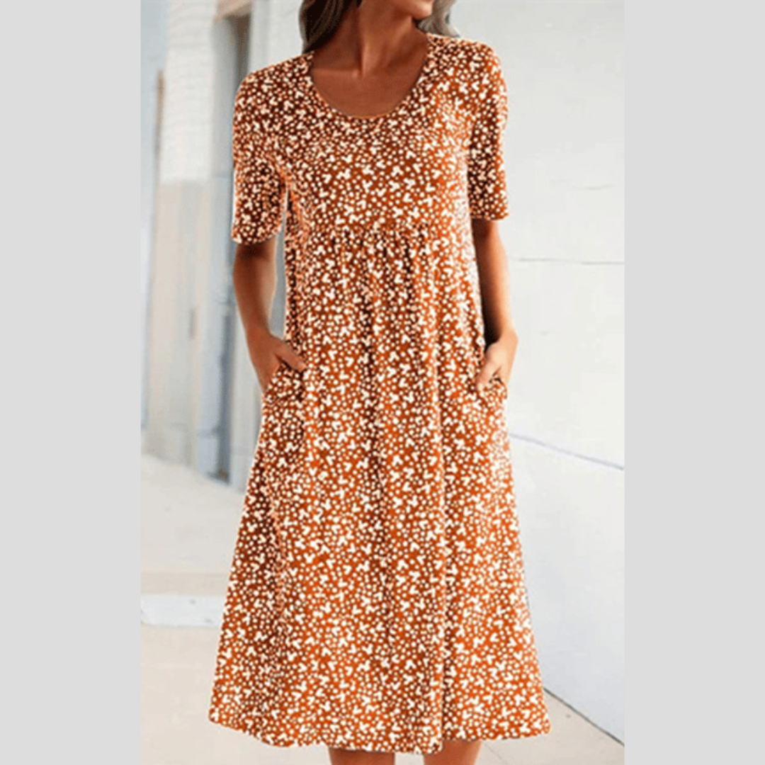 WINNY - ROCHIE MIDI CHIC CU STIL FLORAL
