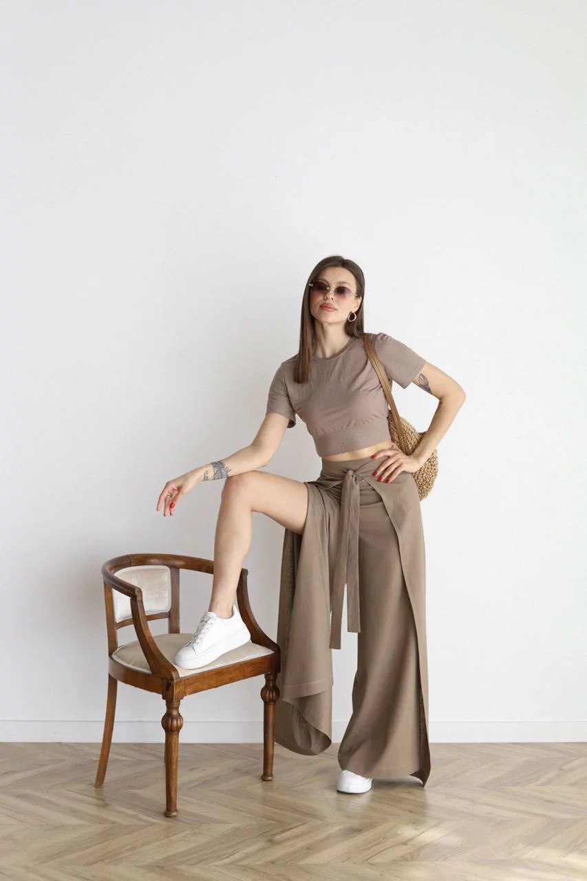 ARIANE – PANTALONI DIN IN CU PICIOR LAT PENTRU FEMEI