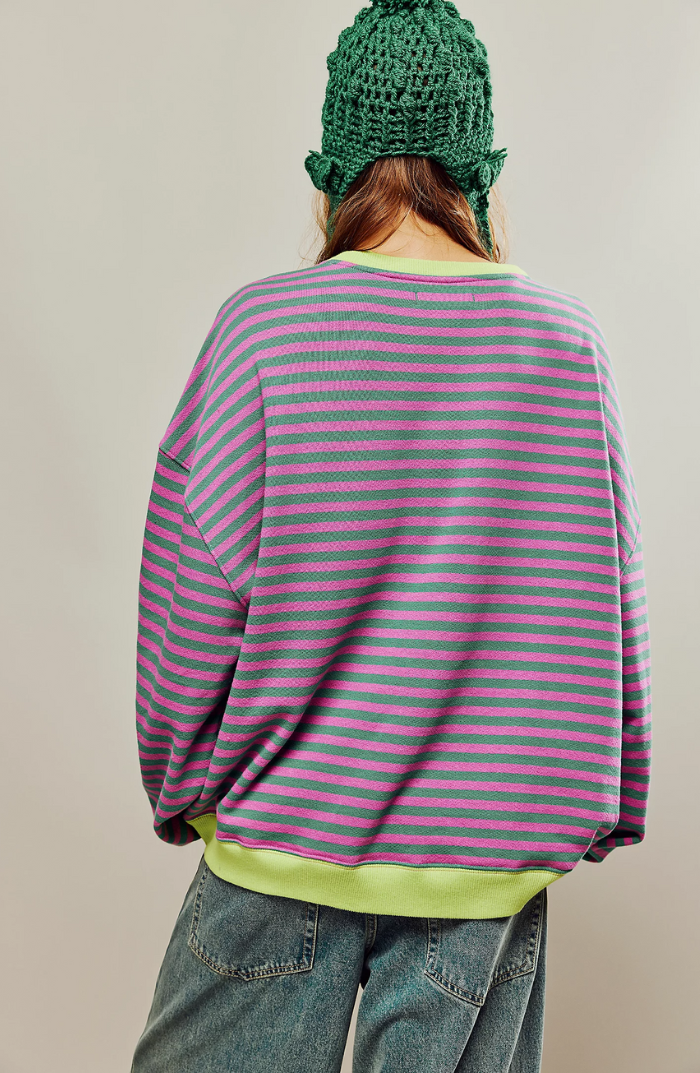 LINDA - PULOVER STRIAT OVERSIZED