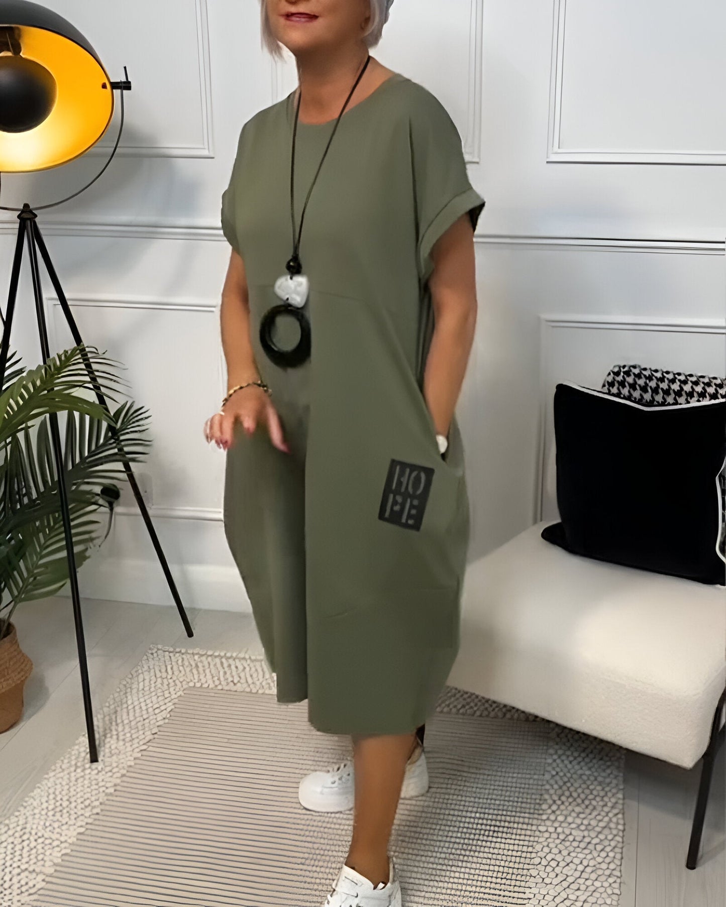 Bessie – Rochie Midi Confortabilă