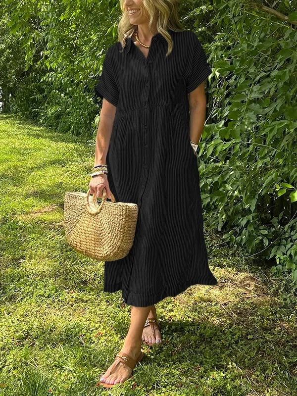 CLAIRE – ROCHIE CAMASĂ CU DUNGI FĂRĂ EFORT