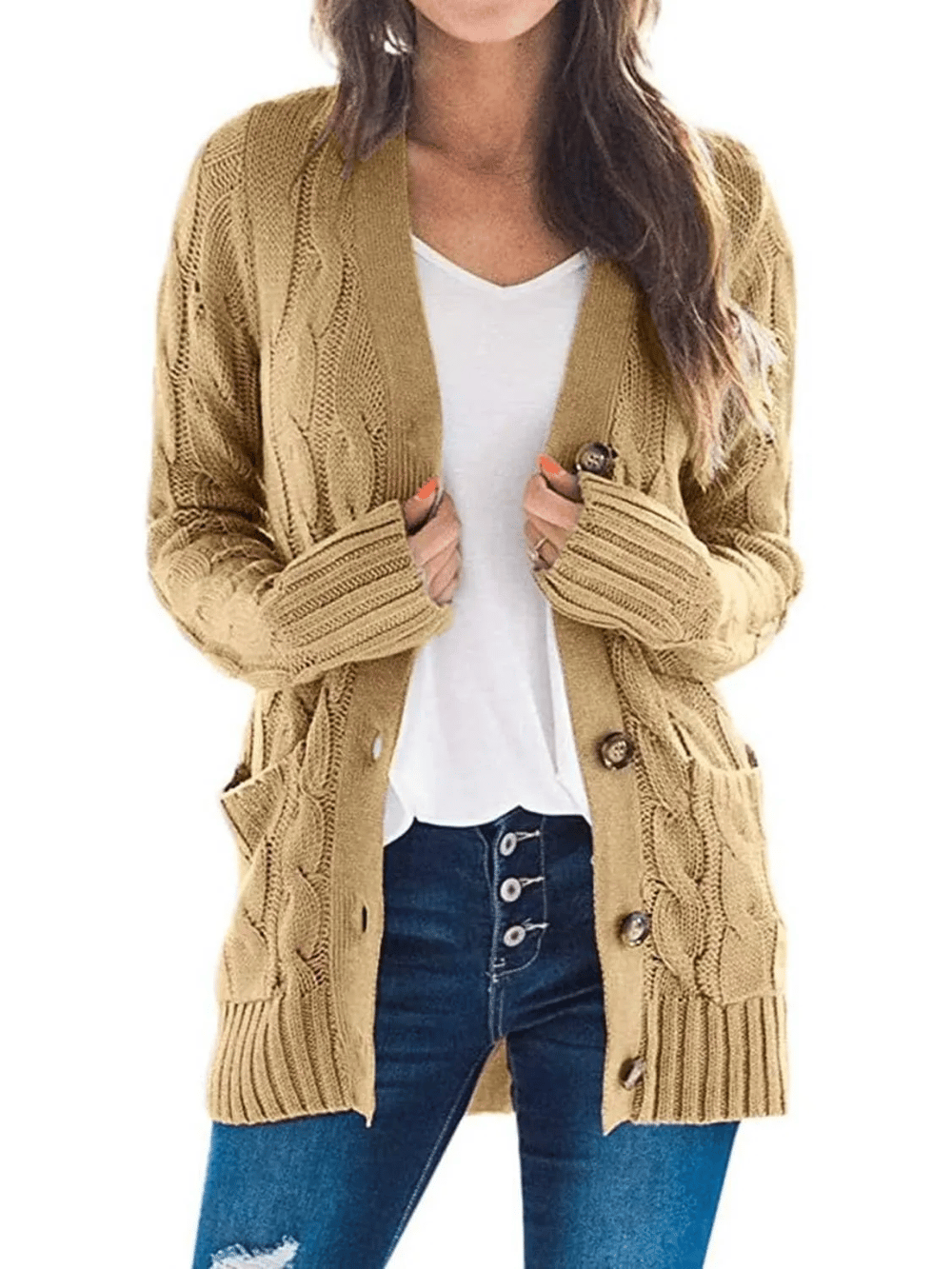 MARZENA | Cardigan confortabil cu tricot