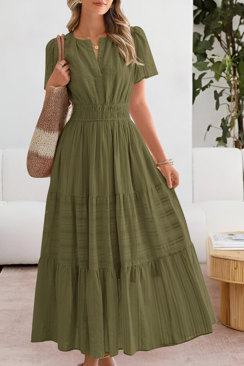 FREYA – ROCHIE MAXI CU VOLANE ȘI FARMEC ÎN SOARE