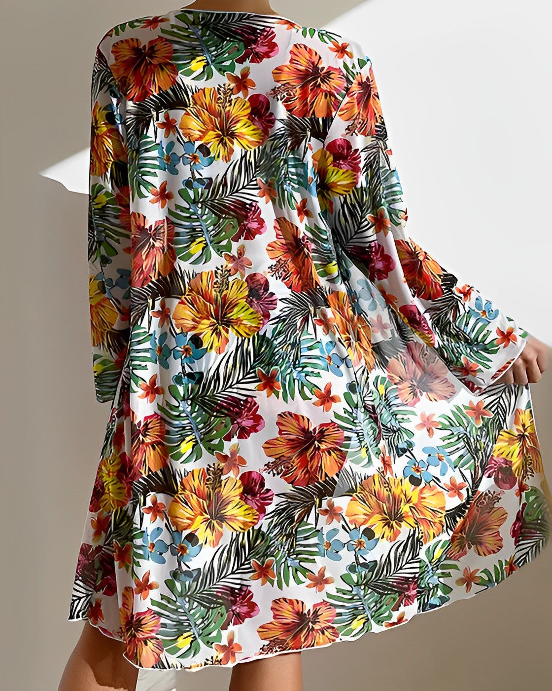 ALANI – SET DE BIKINI CU PRINT TROPICAL ȘI CAPA