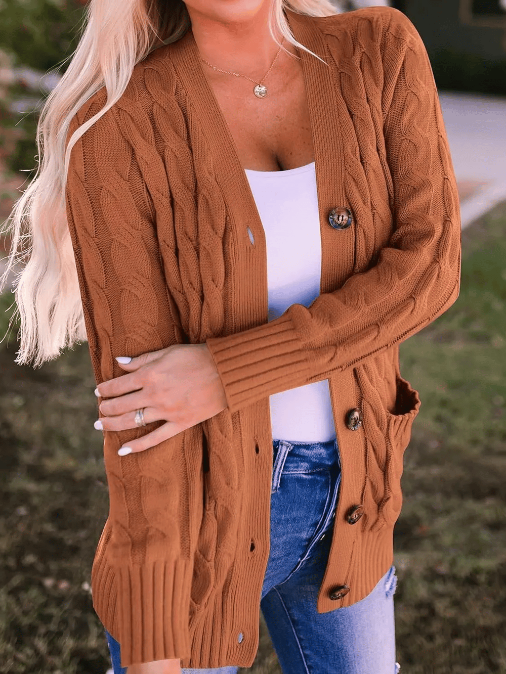 MARZENA | Cardigan confortabil cu tricot