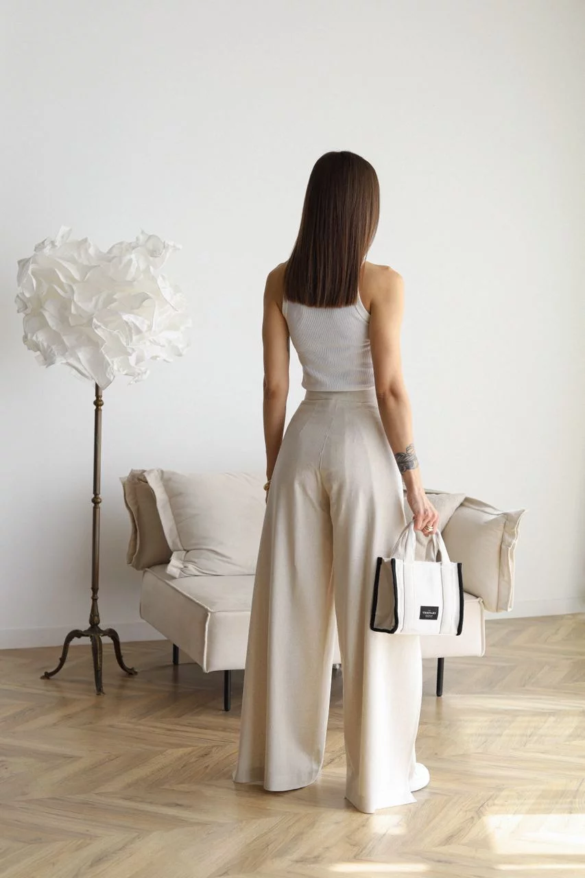 ARIANE – PANTALONI DIN IN CU PICIOR LAT PENTRU FEMEI