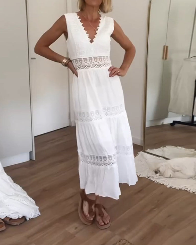 Taya – Rochie Albă din Dantelă
