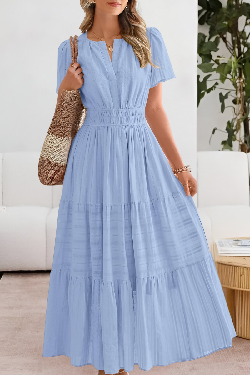 FREYA – ROCHIE MAXI CU VOLANE ȘI FARMEC ÎN SOARE