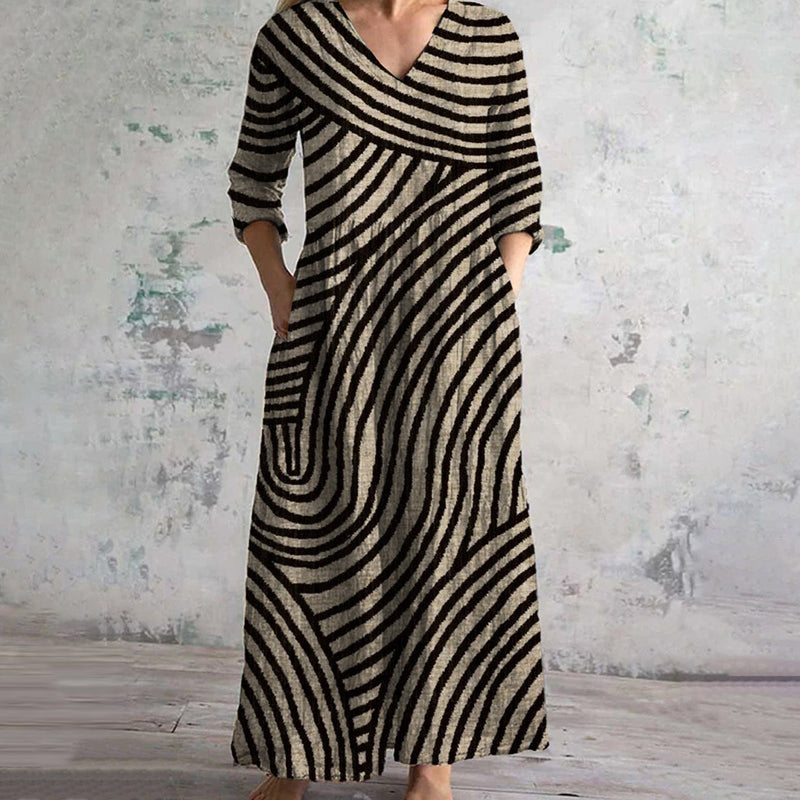 Kaida – Rochie Vintage cu Dungi