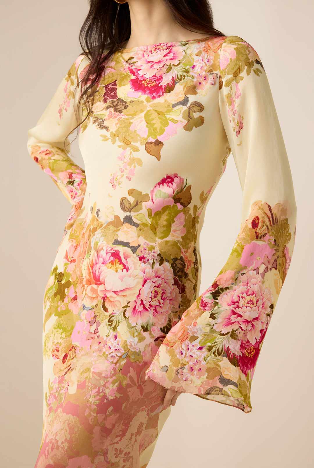 ALINA – ROCHIE ROMANTICĂ FLORALĂ GLISANTĂ