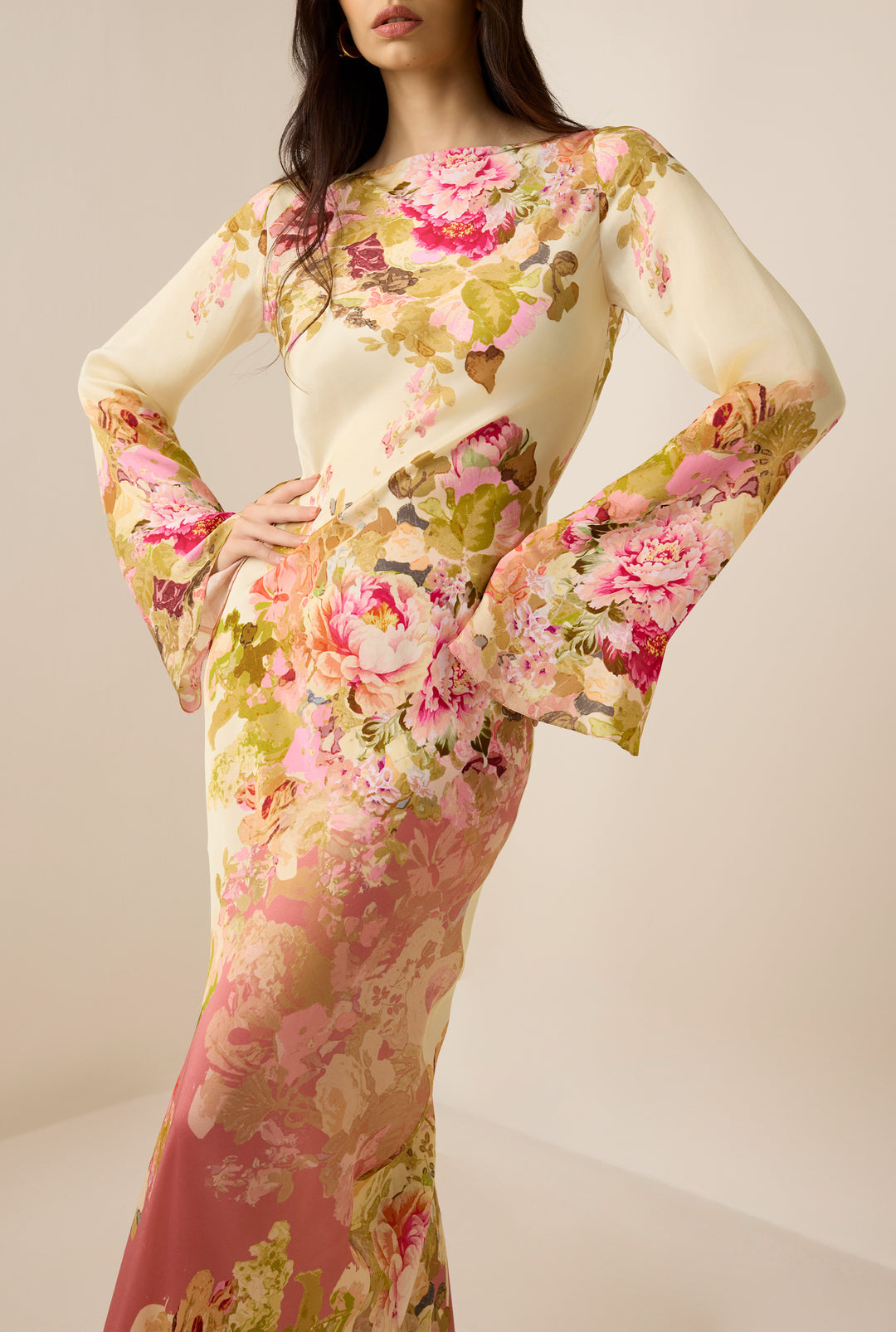 ALINA – ROCHIE ROMANTICĂ FLORALĂ GLISANTĂ