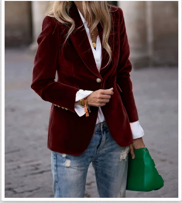 Savannah – Blazer Elegant din Catifea