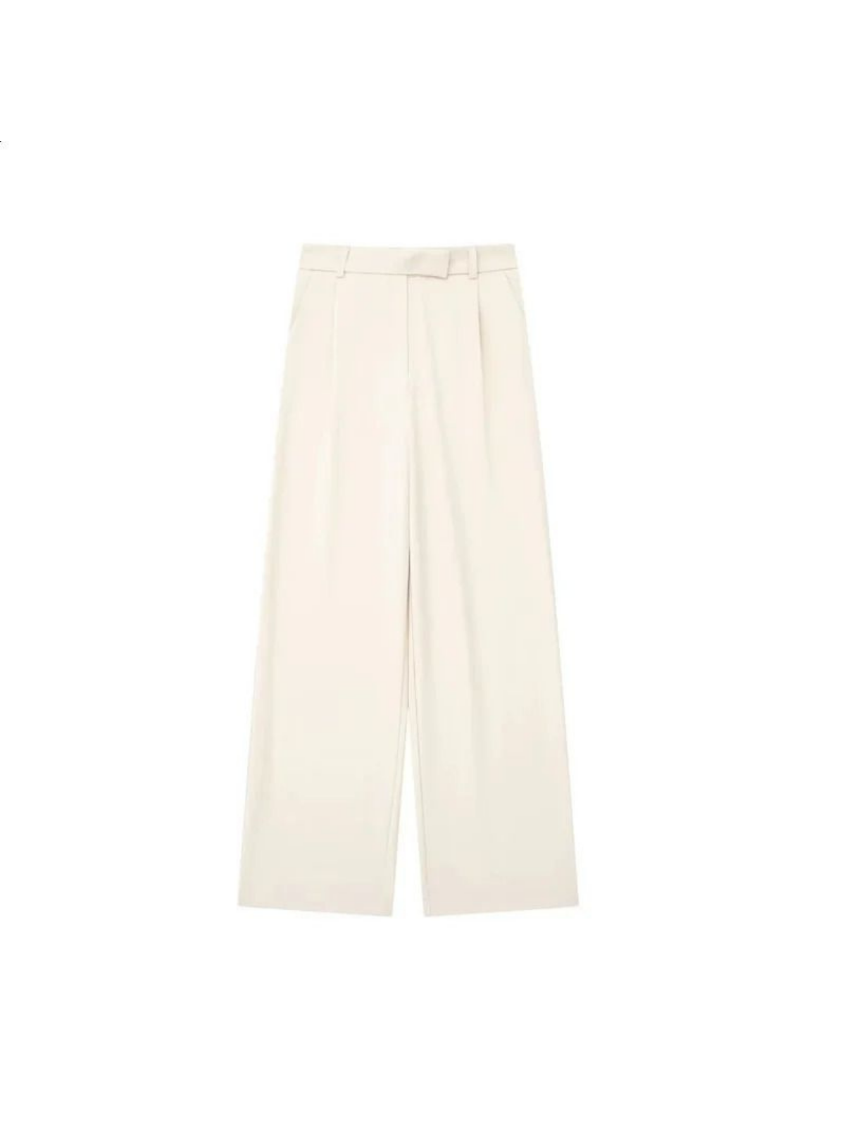 Pantaloni Casual Eleganți, Croi Relaxat, Talie Înaltă cu Croi Drept