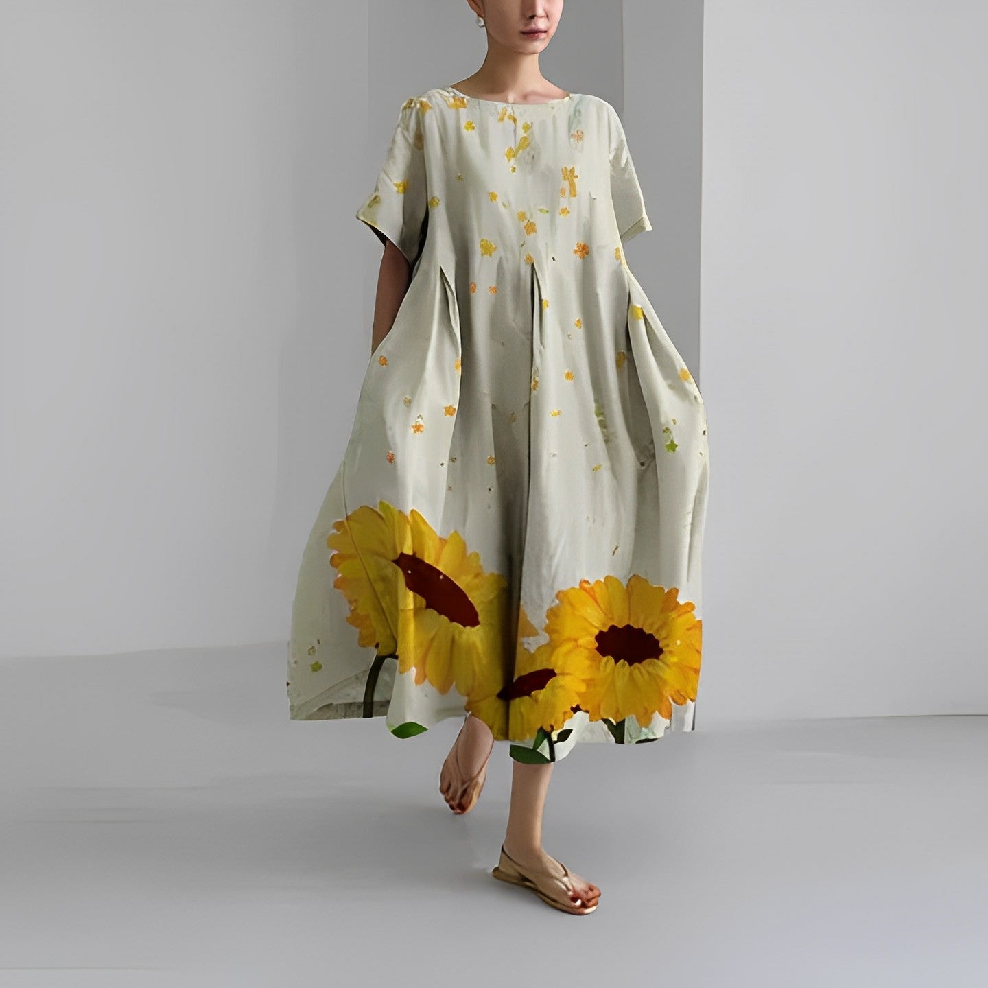 Daisy - Rochie Maxi Largă Retro Big Swing