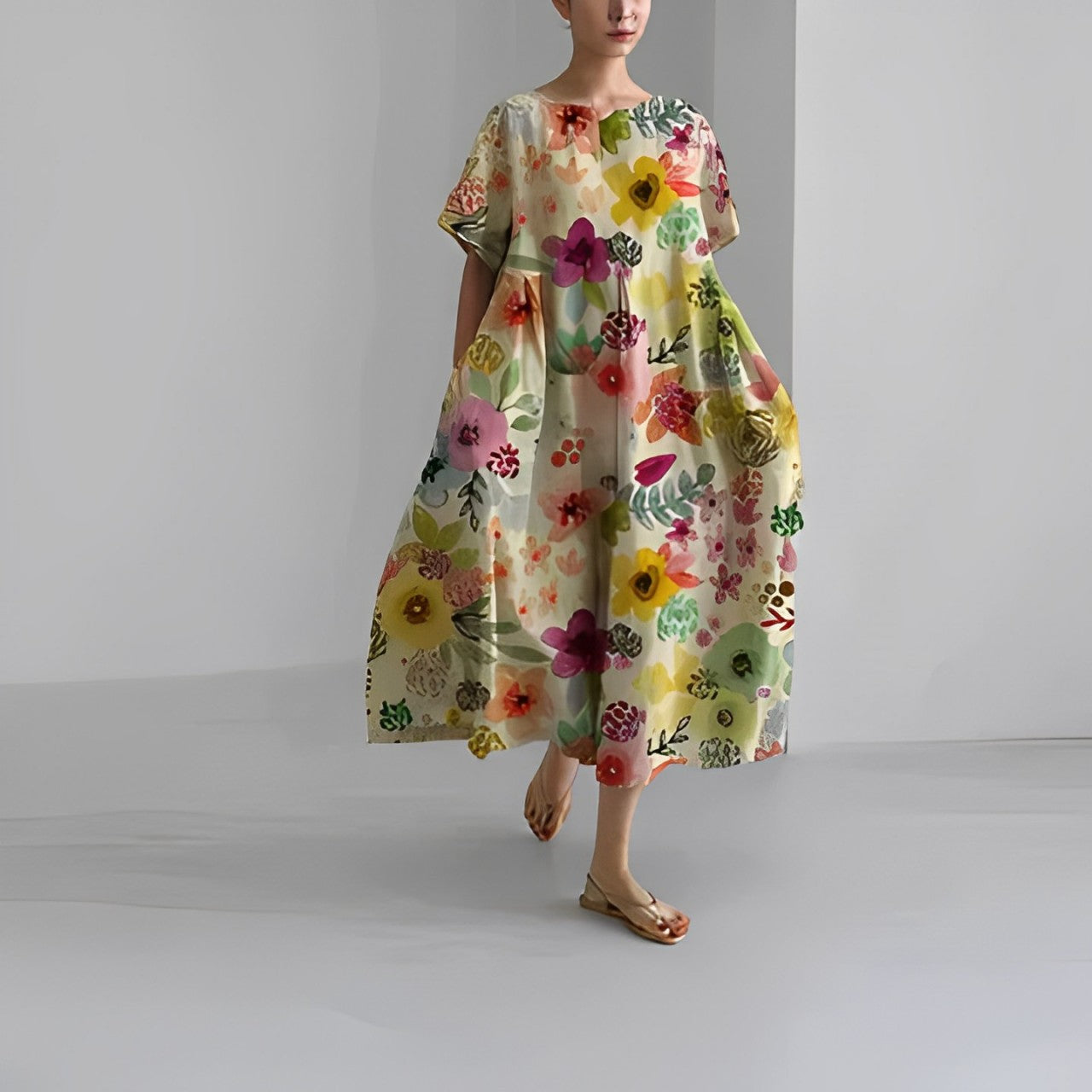 Daisy - Rochie Maxi Largă Retro Big Swing