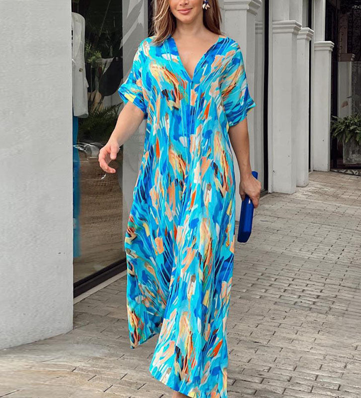 Camille - Rochie Abstractă Vibrantă