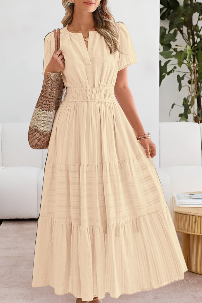 FREYA – ROCHIE MAXI CU VOLANE ȘI FARMEC ÎN SOARE