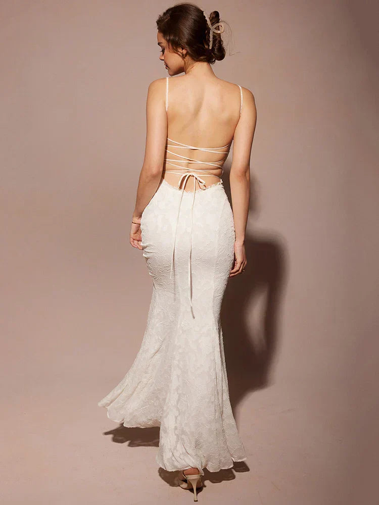 OPHELIA – ROCHIE MAXI DIN DANTELĂ ROMANTICĂ SELENE