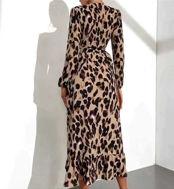 SELAH – ROCHIE MAXI CU PATRON LEOPARD PENTRU TOAMNĂ
