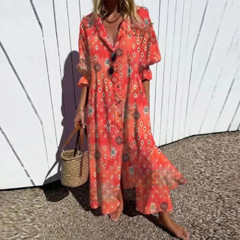 Orielle – Rochie cu Flori Vibrante