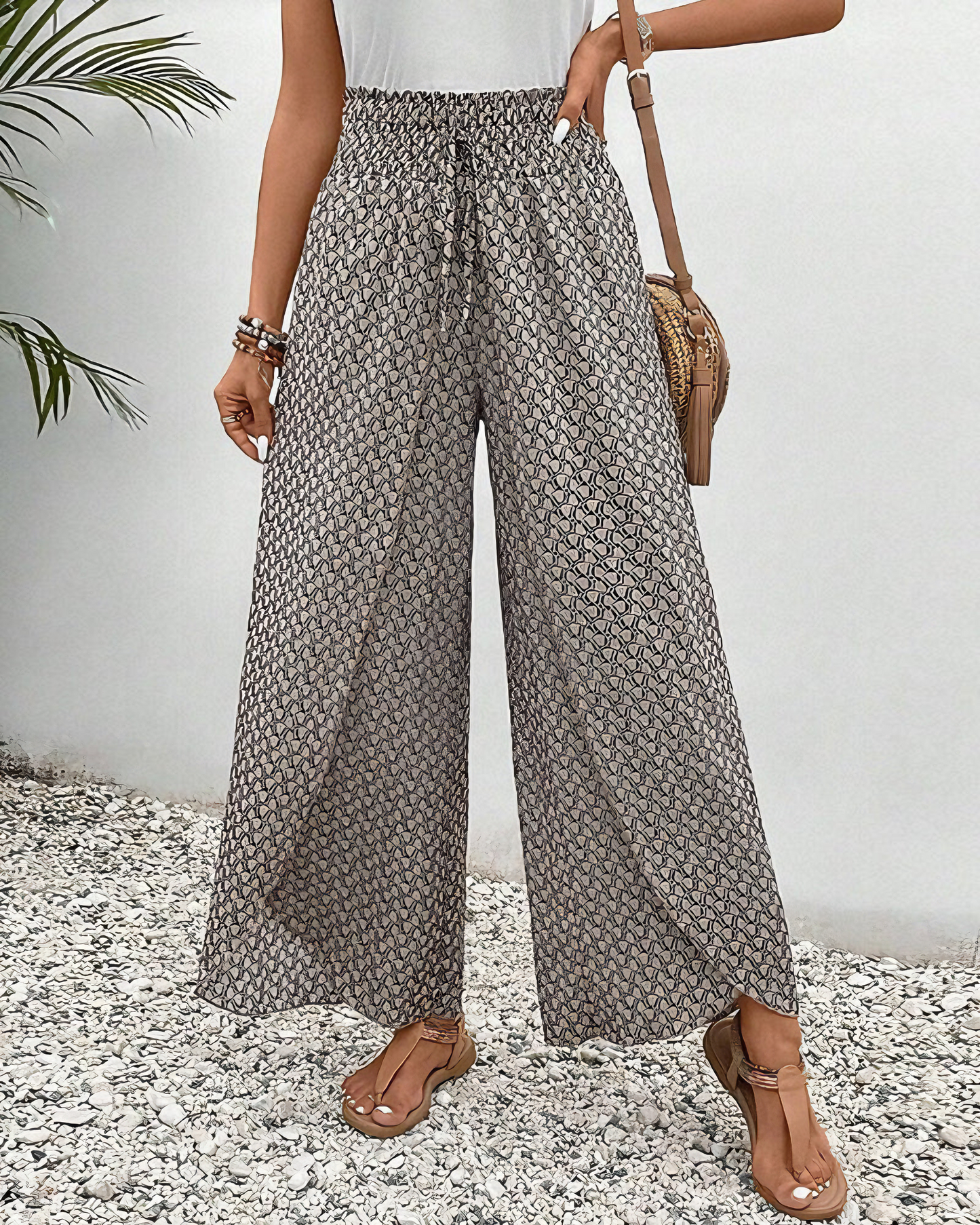 Jessica | Pantaloni Relaxați cu Picior Larg