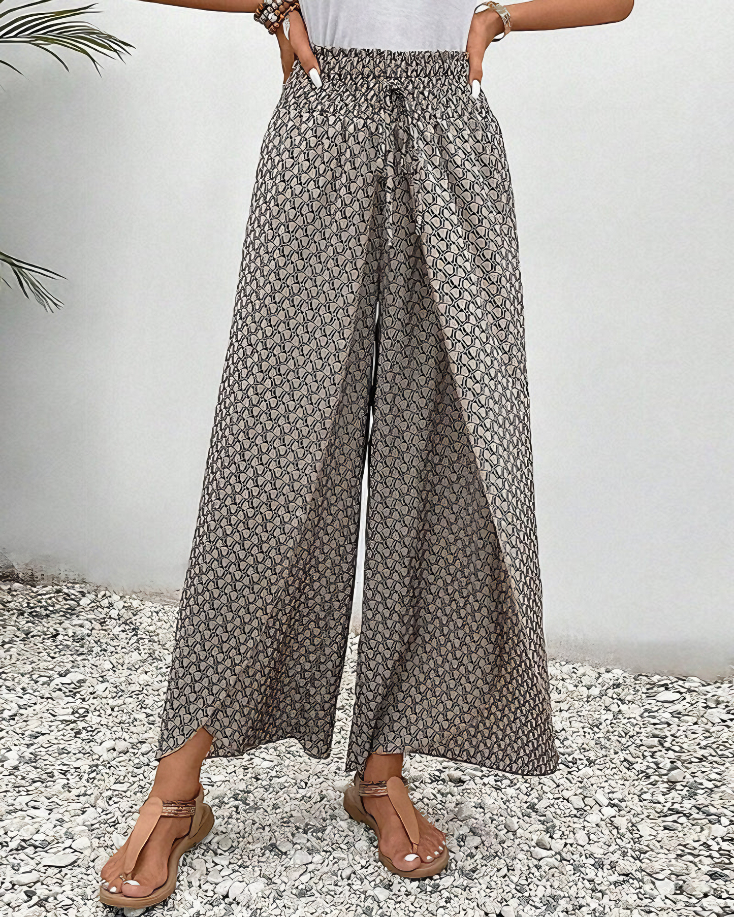 Jessica | Pantaloni Relaxați cu Picior Larg