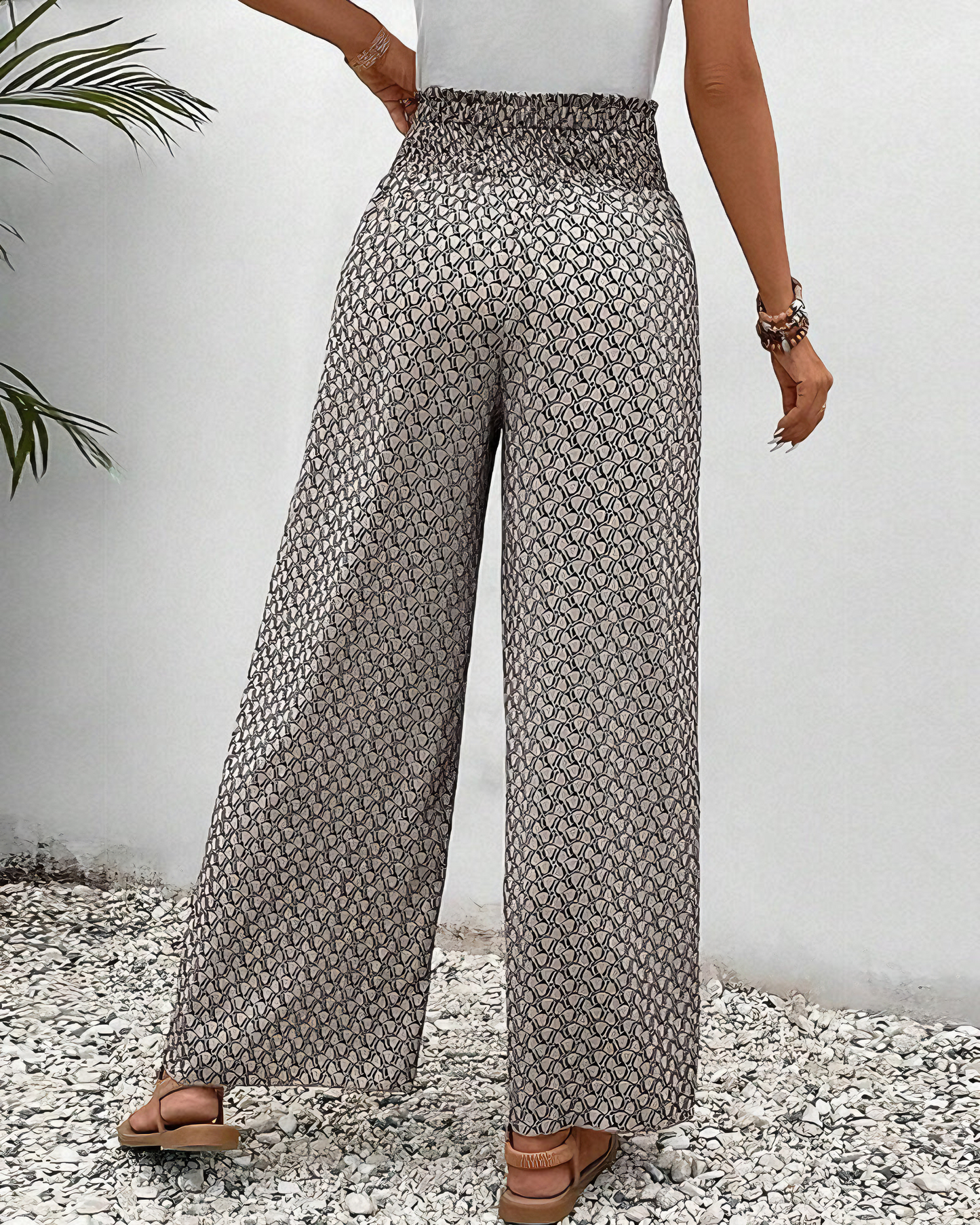 Jessica | Pantaloni Relaxați cu Picior Larg