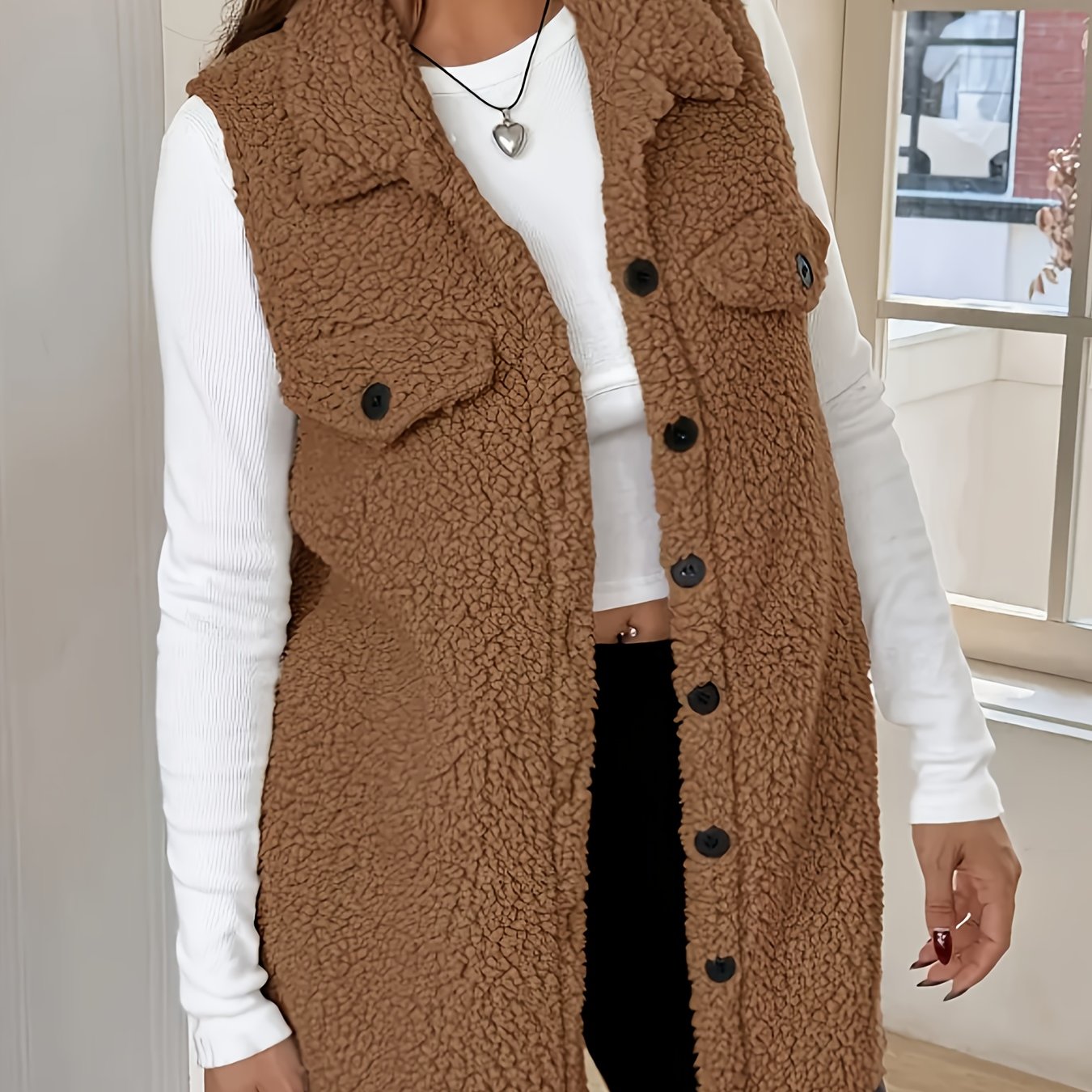 AURA | Vestă Elegantă din Lână Fără Mâneci