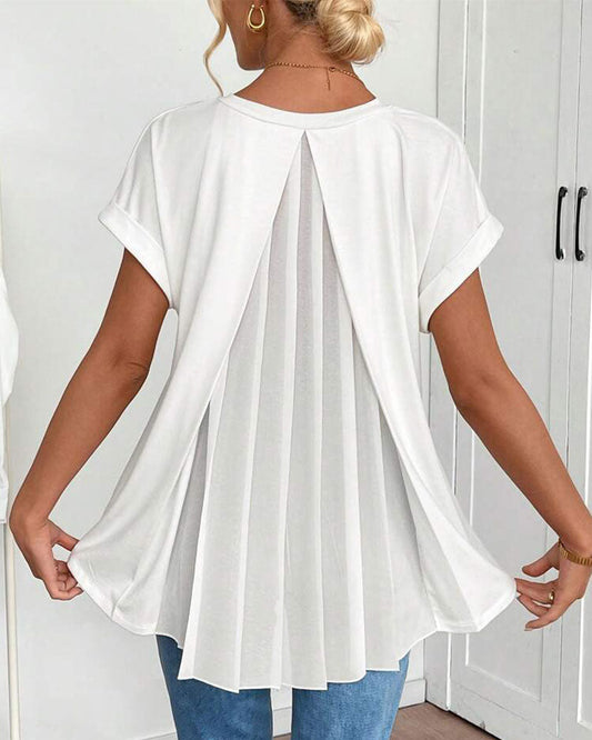 ESTRID - TRICOU SCURT DIN PATCHWORK, STILAT