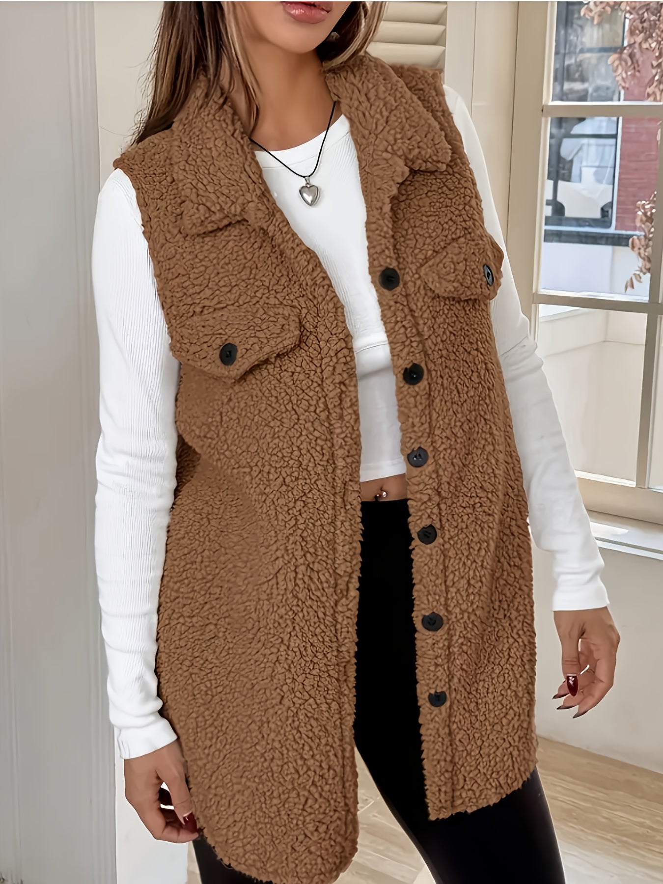 AURA | Vestă Elegantă din Lână Fără Mâneci