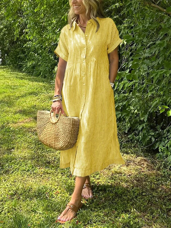 CLAIRE – ROCHIE CAMASĂ CU DUNGI FĂRĂ EFORT