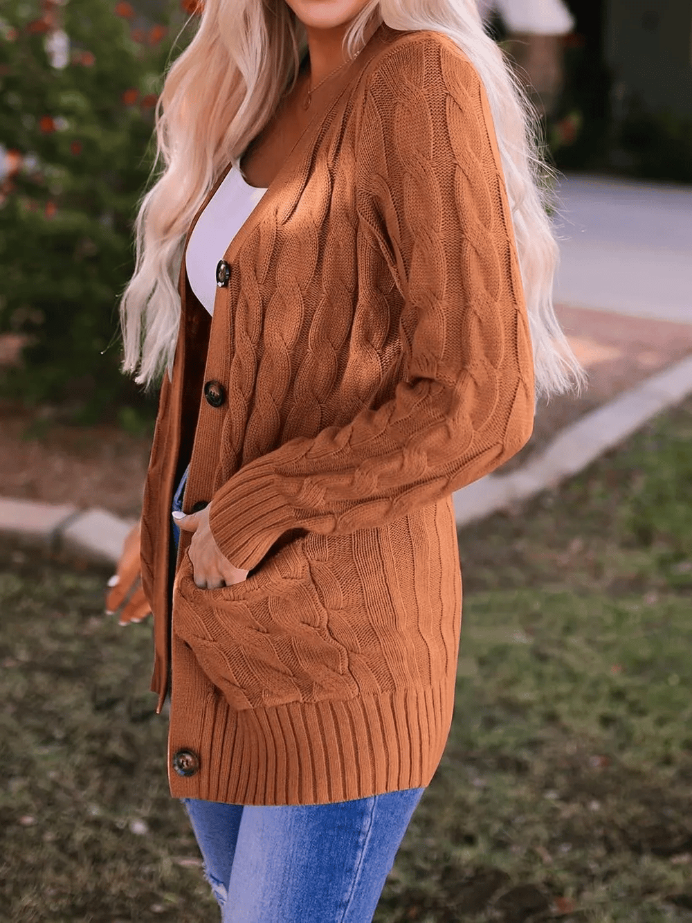 MARZENA | Cardigan confortabil cu tricot