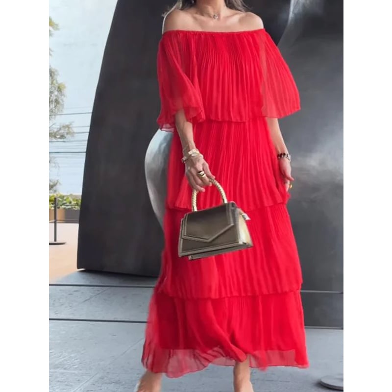 SAFFRON – ROCHIE LUNGĂ DIN ȘIFON