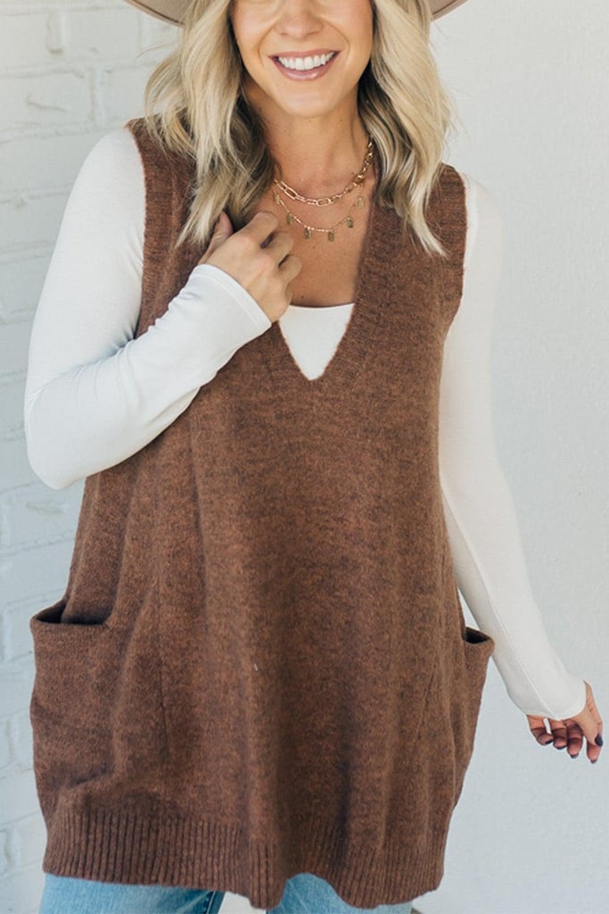 PALOMA – VESTĂ DIN TRICOU CU BUZUNARE CONFORTABILĂ