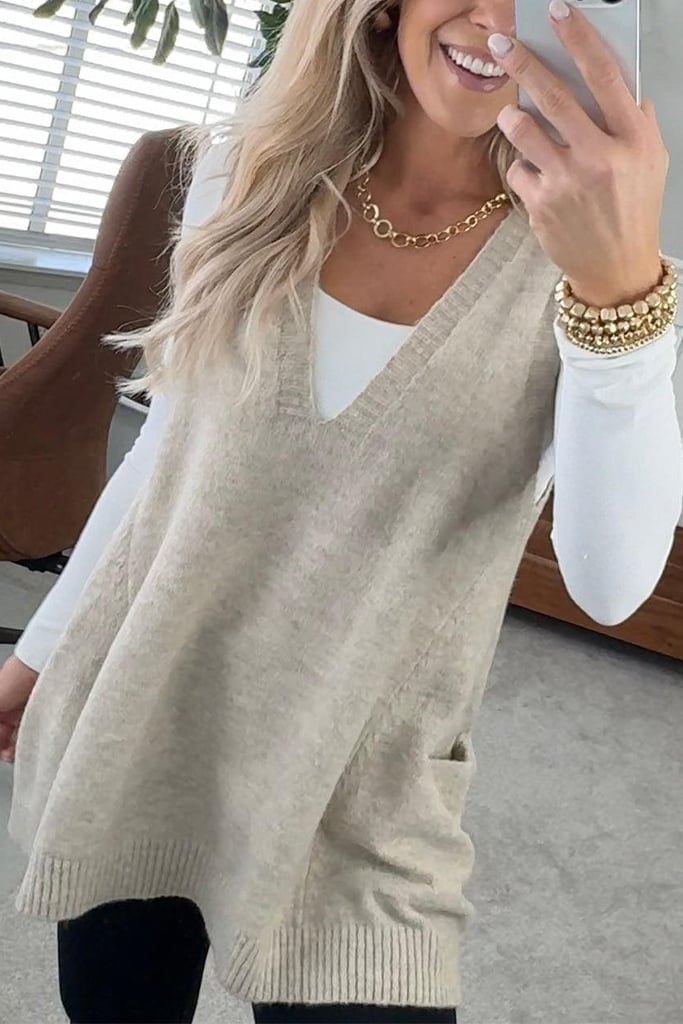 PALOMA – VESTĂ DIN TRICOU CU BUZUNARE CONFORTABILĂ